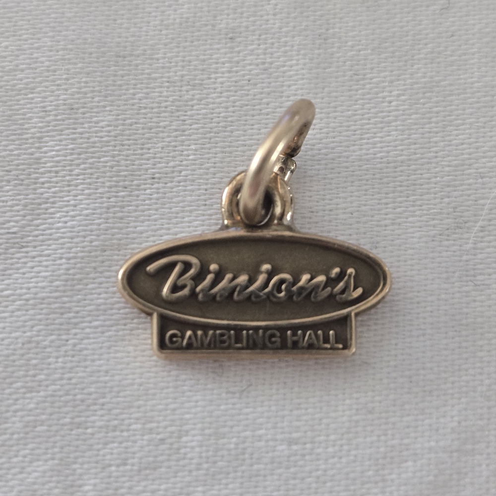 Binion's Gambling Hall Charm Pendant - 10K Gold